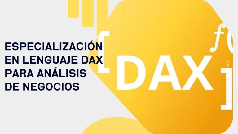 Especialización en lenguaje DAX para análisis de negocios con 100% de descuento